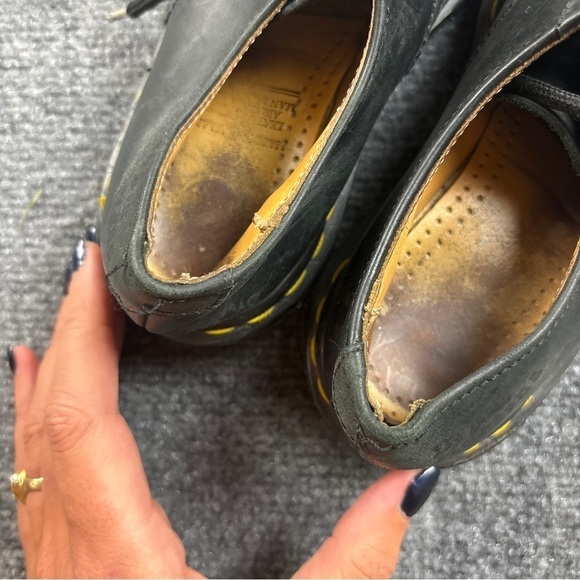 DR MARTENS Kids MADE IN ENGLAND Black Leather Lace Up Oxfords size: 1 - Picture 7 of 10